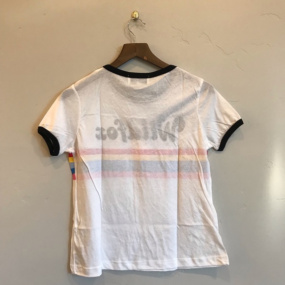 WILDFOX Striped California Logo Ringer Crew Tee - Picture 5 of 5
